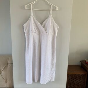 White Mini Dress Sleeveless Bridal Wedding Shower V Neck Studio 1940 Size 20 W